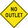 No Outlet sign